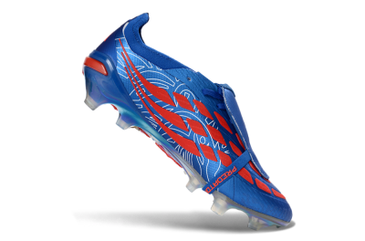 Adidas Predator 26 Elite Fold-Over Tongue FG Football Boots - Blue/Electric Blue/Fiery Red