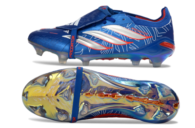 Adidas Predator 26 Elite Fold-Over Tongue FG Football Boots - Blue/Electric Blue/Fiery Red