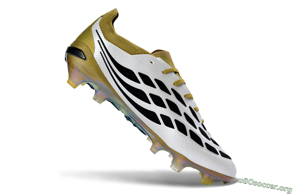 Adidas Predator 26 Elite FG Football Boots - White/Gold/Black 4