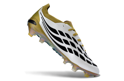 Adidas Predator 26 Elite FG Football Boots - White/Gold/Black