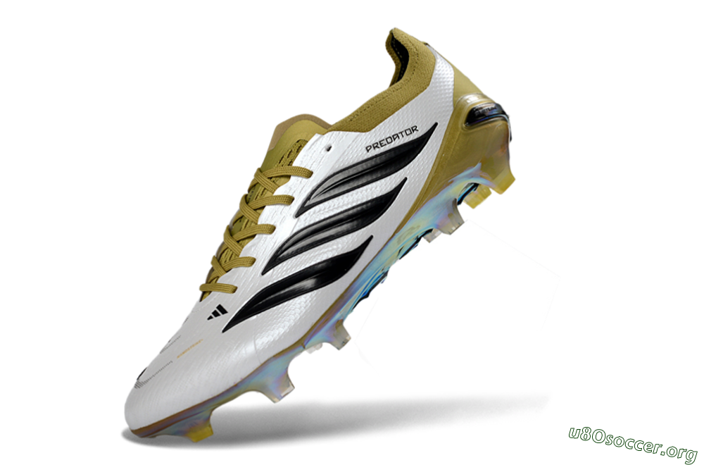 Adidas Predator 26 Elite FG Football Boots - White/Gold/Black 5