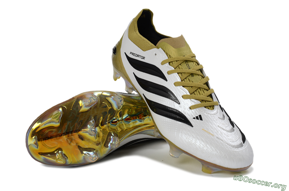 Adidas Predator 26 Elite FG Football Boots - White/Gold/Black 0