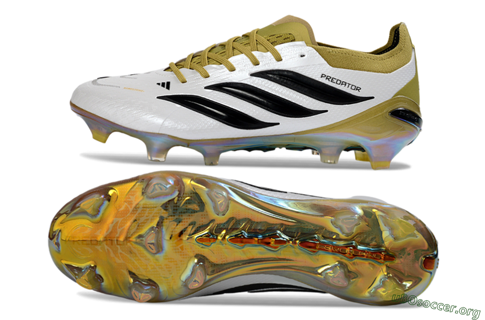 Adidas Predator 26 Elite FG Football Boots - White/Gold/Black 1