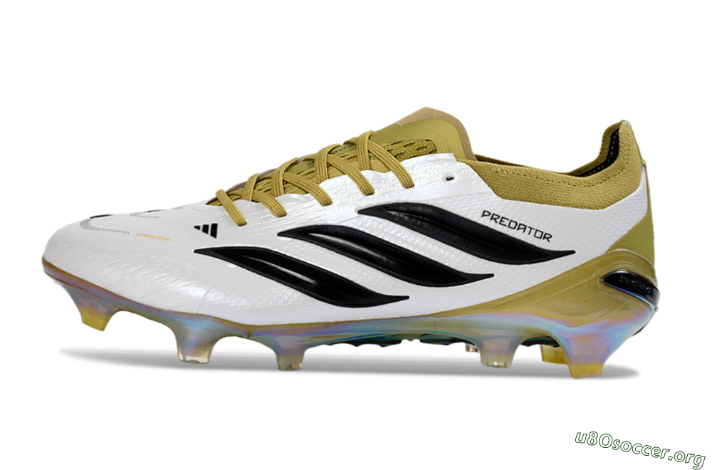 Adidas Predator 26 Elite FG Football Boots - White/Gold/Black 3
