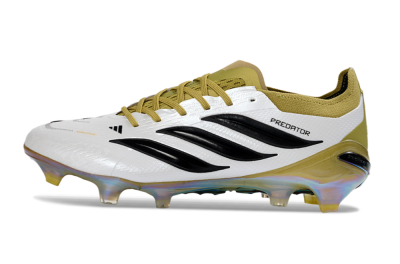 Adidas Predator 26 Elite FG Football Boots - White/Gold/Black