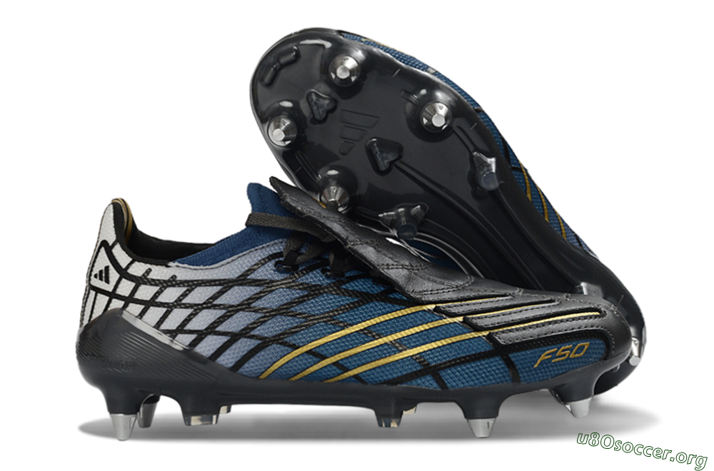 Adidas F50 Spider Elite SG Football Boots - Blue/Night Sky/Golden Accent 2