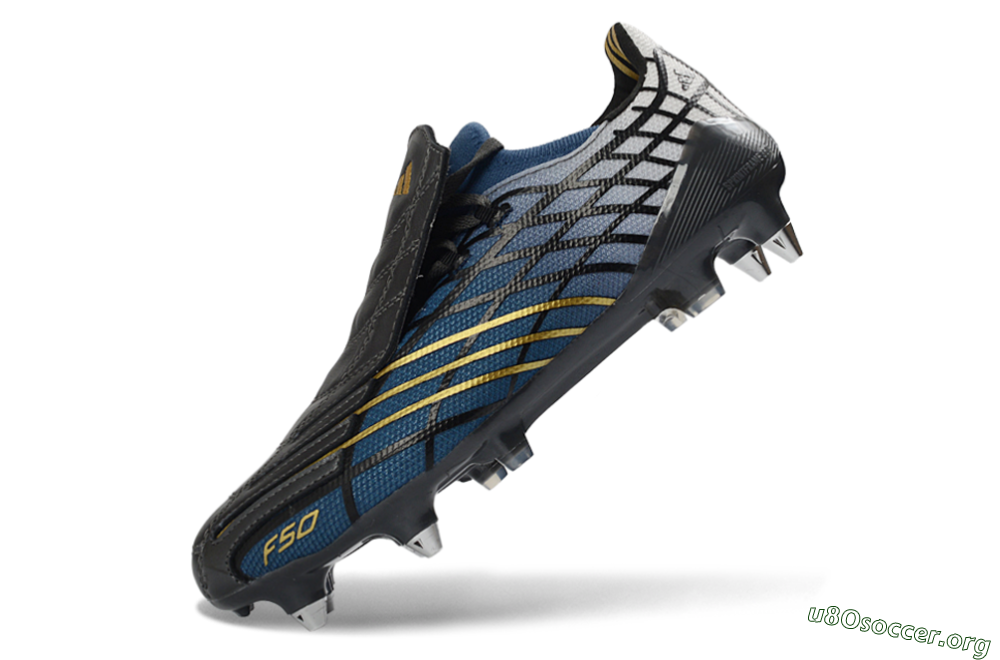 Adidas F50 Spider Elite SG Football Boots - Blue/Night Sky/Golden Accent 5