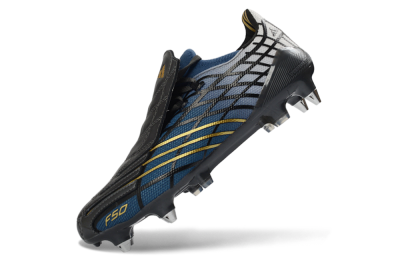 Adidas F50 Spider Elite SG Football Boots - Blue/Night Sky/Golden Accent