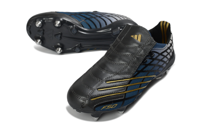 Adidas F50 Spider Elite SG Football Boots - Blue/Night Sky/Golden Accent
