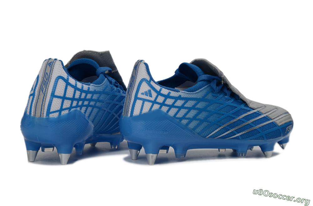 Adidas F50 Spider Elite SG Football Boots - Blue/Sky Blue/Steel Gray 6