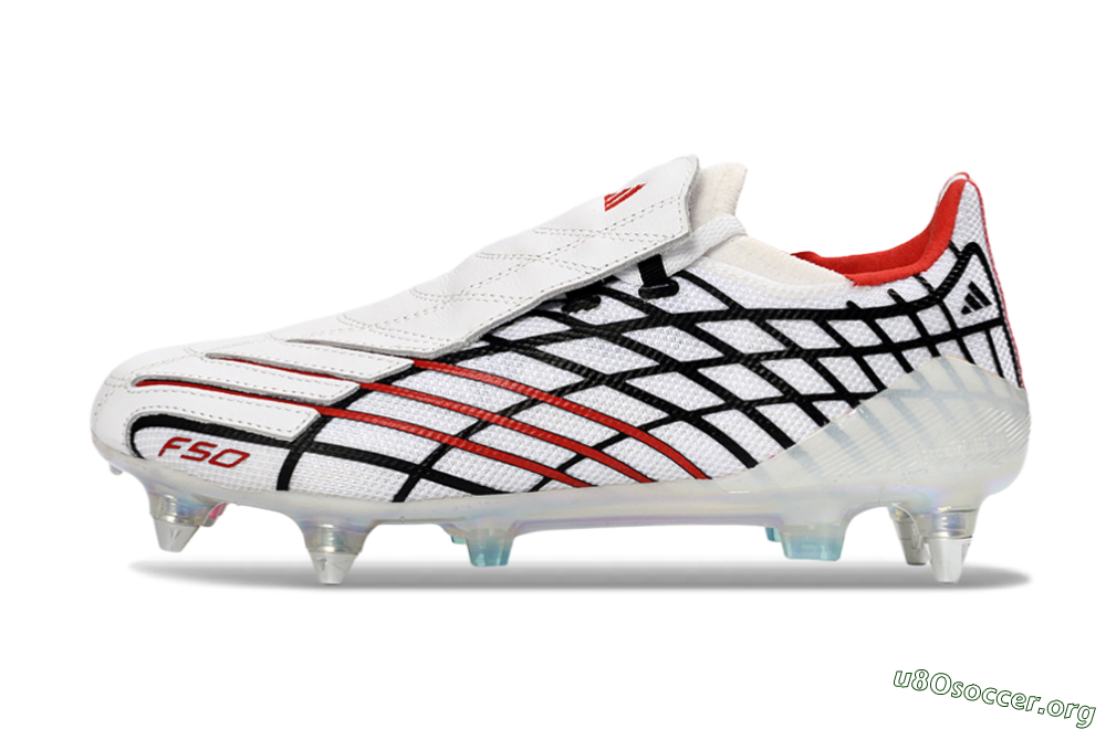 Adidas F50 Spider Elite SG Football Boots - White/Crimson/Jet Black 3