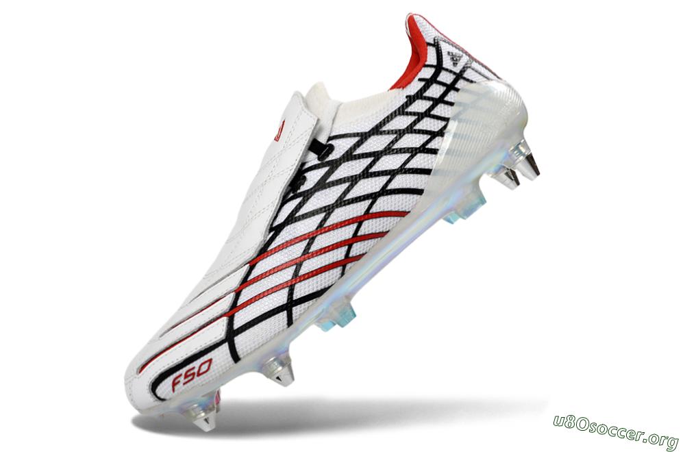Adidas F50 Spider Elite SG Football Boots - White/Crimson/Jet Black 5