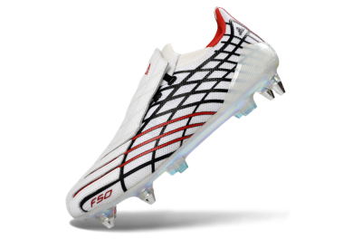 Adidas F50 Spider Elite SG Football Boots - White/Crimson/Jet Black