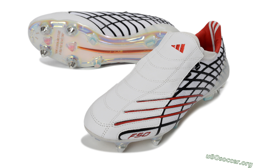 Adidas F50 Spider Elite SG Football Boots - White/Crimson/Jet Black 0