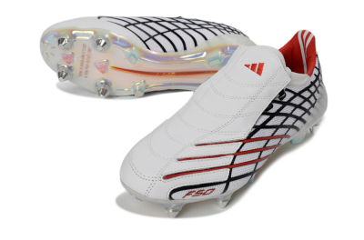 Adidas F50 Spider Elite SG Football Boots - White/Crimson/Jet Black