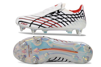Adidas F50 Spider Elite SG Football Boots - White/Crimson/Jet Black