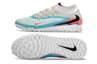 Nike Phantom 6 Elite High TF Football Shoes - Turquoise/Coral/White