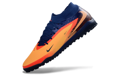 Nike Phantom 6 Elite High TF Football Shoes - Orange/Navy Blue/Fired Brick