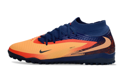 Nike Phantom 6 Elite High TF Football Shoes - Orange/Navy Blue/Fired Brick