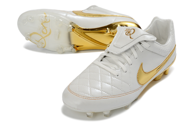 Nike Tiempo Legend SE FG Football Boots - White/Metallic Gold/Classic White
