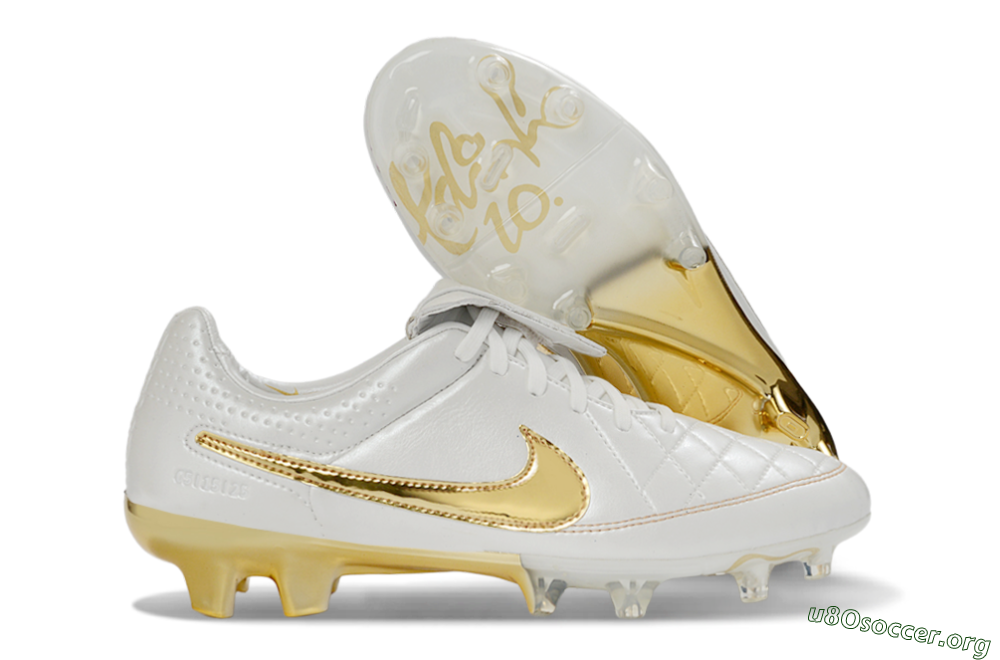 Nike Tiempo Legend SE FG Football Boots - White/Metallic Gold/Classic White 2