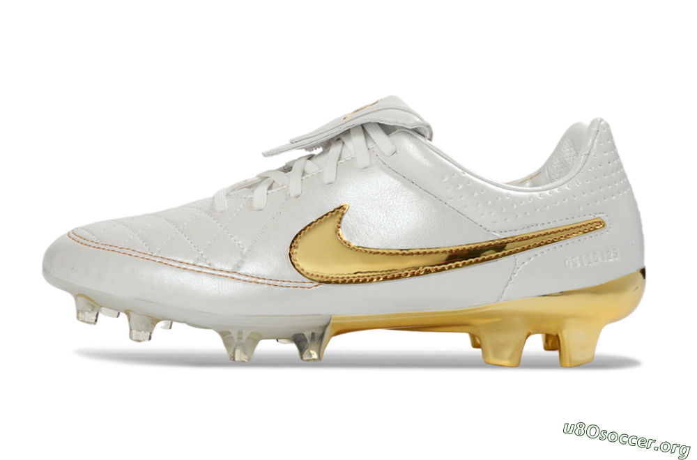 Nike Tiempo Legend SE FG Football Boots - White/Metallic Gold/Classic White 3