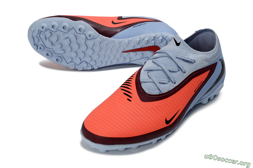 Nike Phantom 6 Elite Low TF Football Shoes - Orange/Sky Blue/Crimson 0