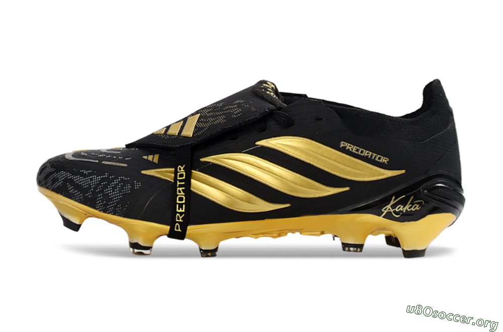 Adidas Predator 26 Elite Fold-Over Tongue FG Football Boots - Black/Gold Accent/Black Base 3