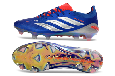 Adidas Predator 26 Elite FG Football Boots - Blue/Fiery Red/Silver