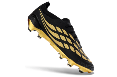 Adidas Predator 26 Elite FG Football Boots - Black/Metallic Gold/Onyx Black