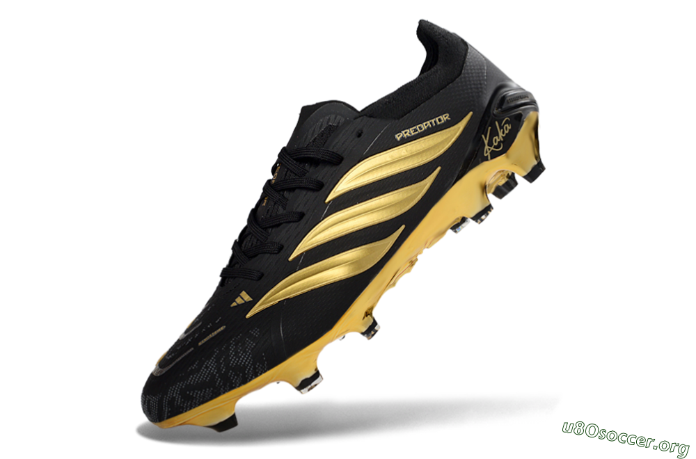 Adidas Predator 26 Elite FG Football Boots - Black/Metallic Gold/Onyx Black 5