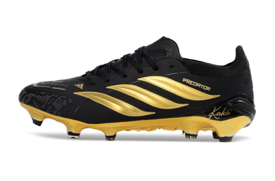 Adidas Predator 26 Elite FG Football Boots - Black/Metallic Gold/Onyx Black