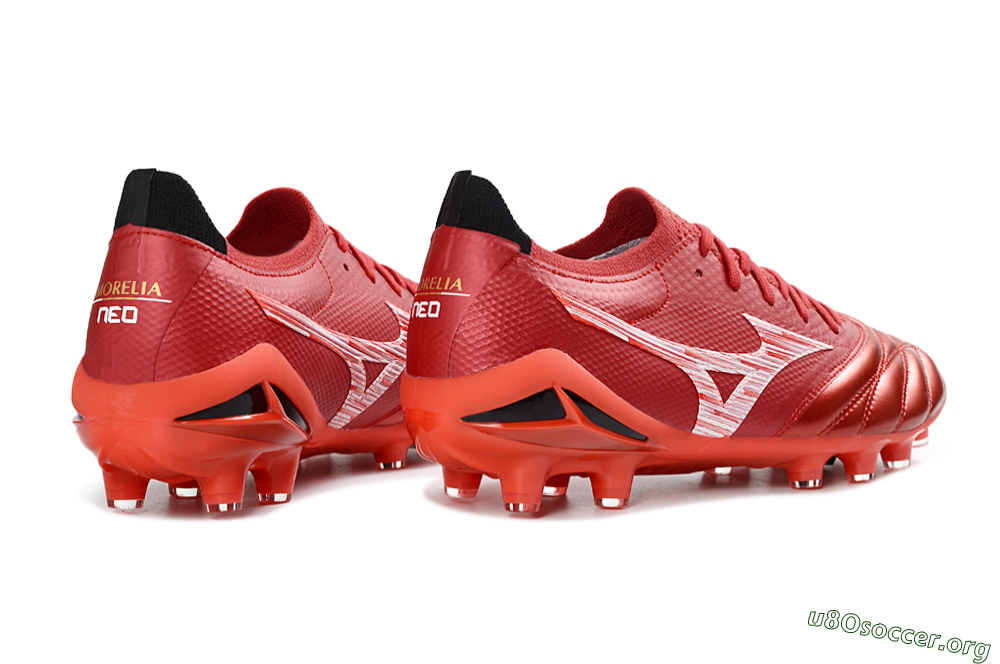 Mizuno Morelia Neo 4 FG Football Boots - Red/Crimson Blaze/Scarlet Shine 6
