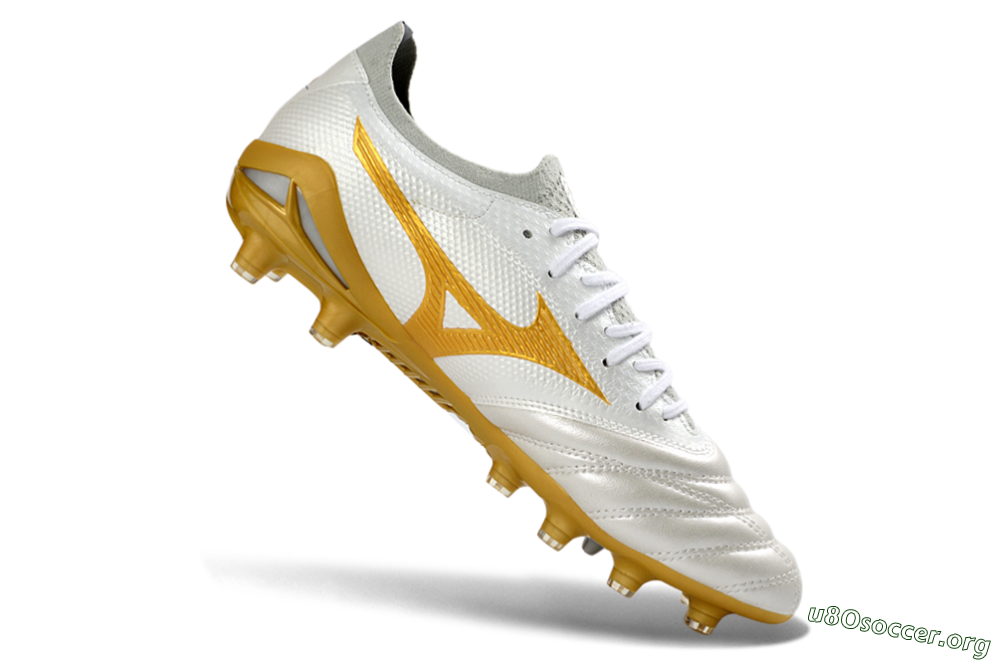 Mizuno Morelia Neo 4 FG Football Boots - White/Golden Glow/Soft Grey 4
