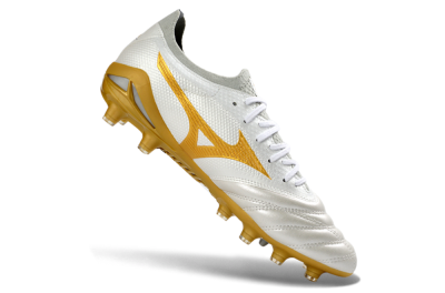 Mizuno Morelia Neo 4 FG Football Boots - White/Golden Glow/Soft Grey