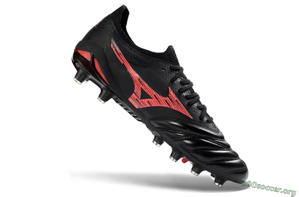 Mizuno Morelia Neo 4 FG Football Boots - Black/Crimson Red/Graphite Grey 4