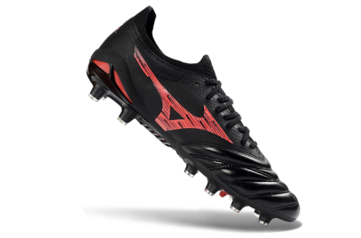 Mizuno Morelia Neo 4 FG Football Boots - Black/Crimson Red/Graphite Grey