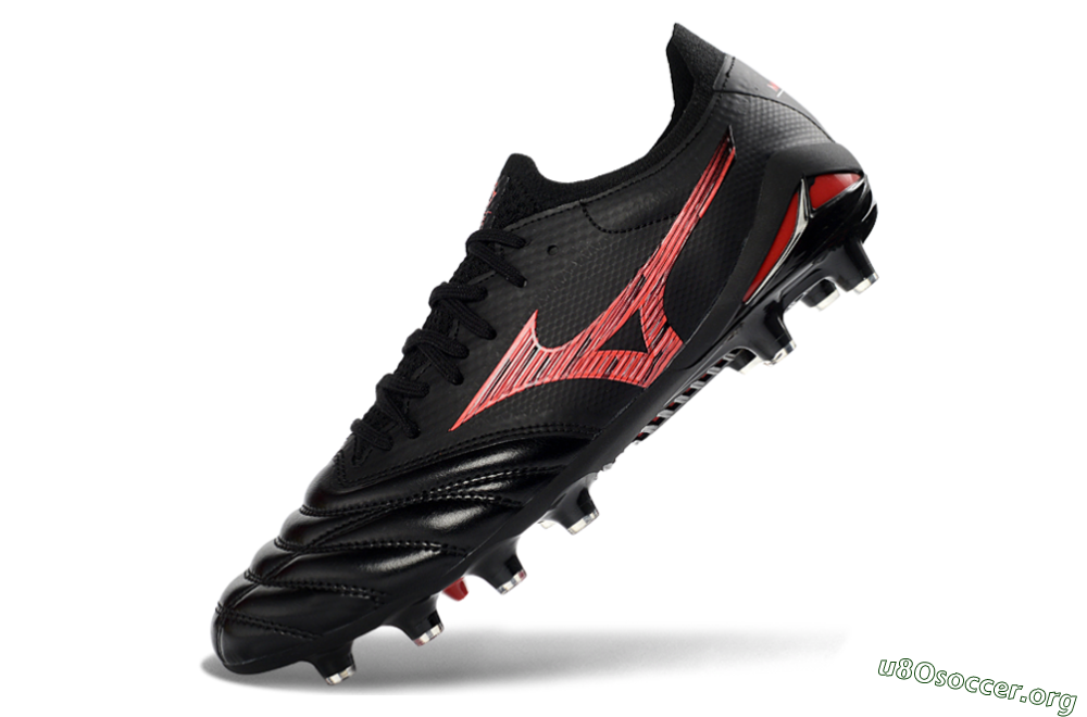 Mizuno Morelia Neo 4 FG Football Boots - Black/Crimson Red/Graphite Grey 5