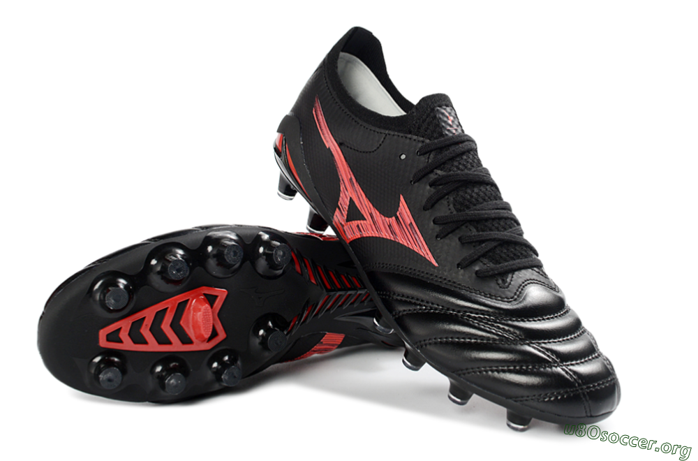 Mizuno Morelia Neo 4 FG Football Boots - Black/Crimson Red/Graphite Grey 0
