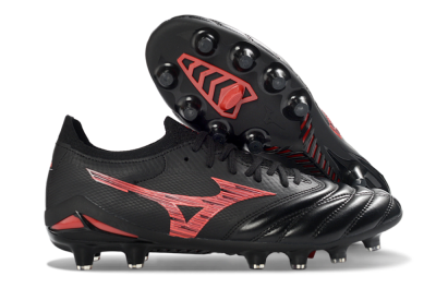 Mizuno Morelia Neo 4 FG Football Boots - Black/Crimson Red/Graphite Grey