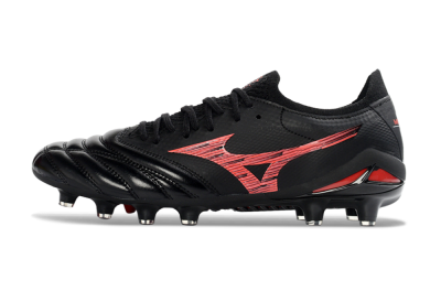 Mizuno Morelia Neo 4 FG Football Boots - Black/Crimson Red/Graphite Grey
