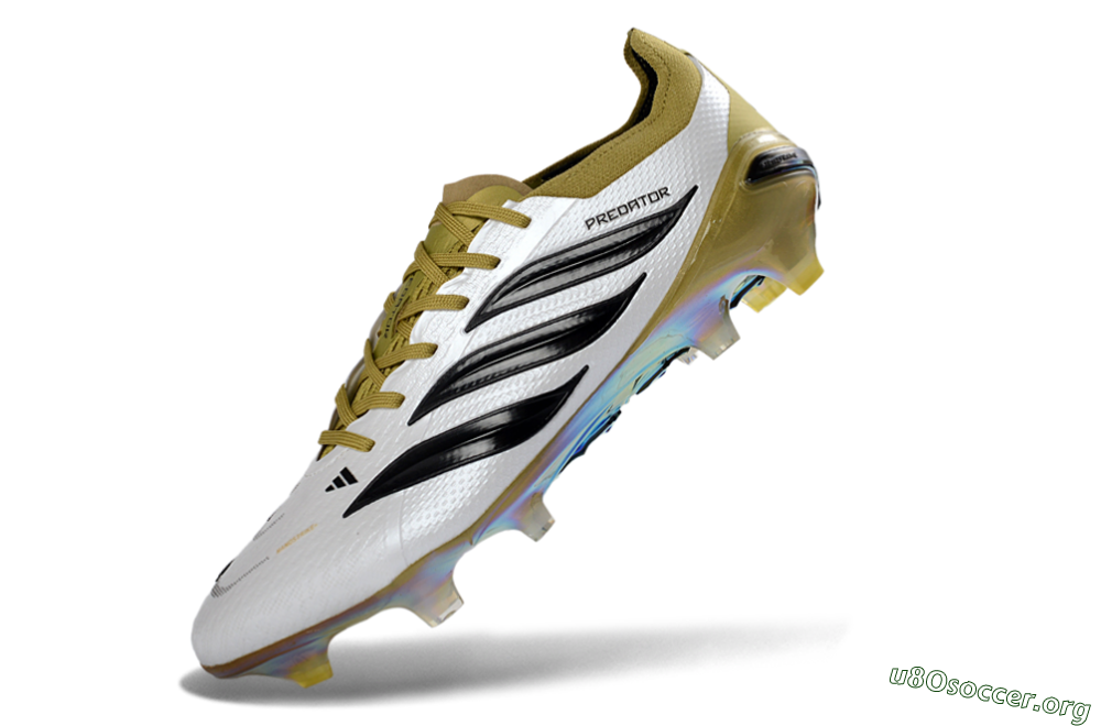 Adidas Predator 26 Elite FG Football Boots - White/Golden Olive/Black 5