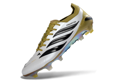 Adidas Predator 26 Elite FG Football Boots - White/Golden Olive/Black