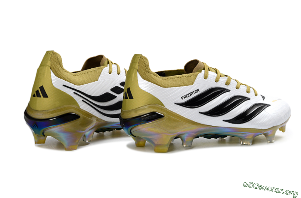 Adidas Predator 26 Elite FG Football Boots - White/Golden Olive/Black 6