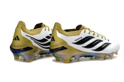 Adidas Predator 26 Elite FG Football Boots - White/Golden Olive/Black