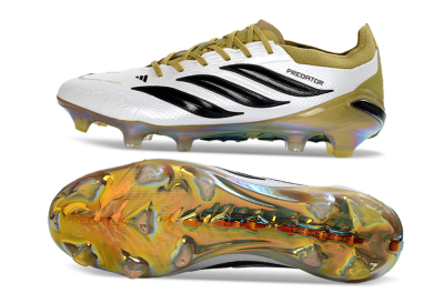 Adidas Predator 26 Elite FG Football Boots - White/Golden Olive/Black