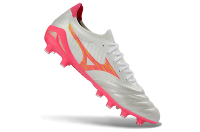 Mizuno Morelia Neo 4 FG Football Boots - White/Neon Pink/Sunny Yellow