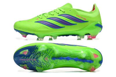 Adidas Predator 26 Elite FG Football Boots - Green/Electric Green/Striking Blue