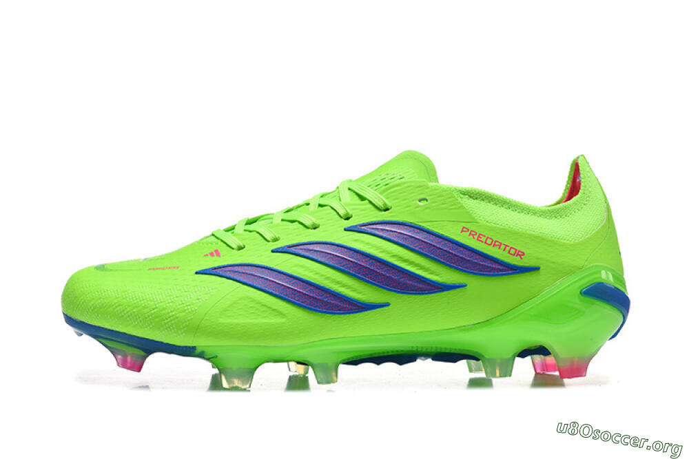 Adidas Predator 26 Elite FG Football Boots - Green/Electric Green/Striking Blue 3