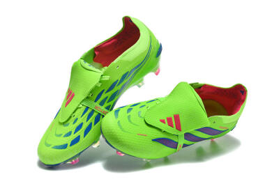 Adidas Predator 26 Elite Fold-Over Tongue FG Football Boots - Green/Electric Lime/Cobalt Blue